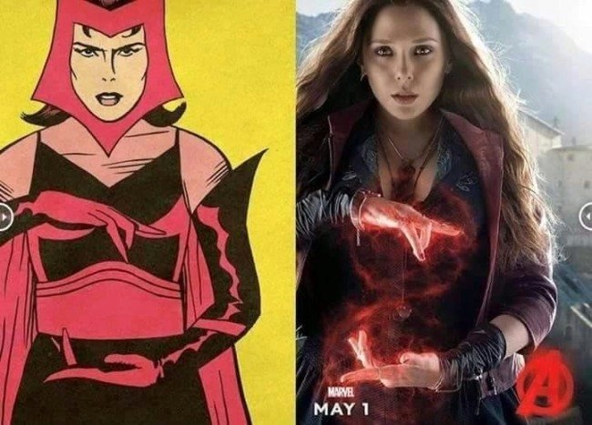 Avengers originales comparados con los poster de la película 1 650x467 - Fotos dos super-heróis da Marvel que foram copiadas dos quadrinhos