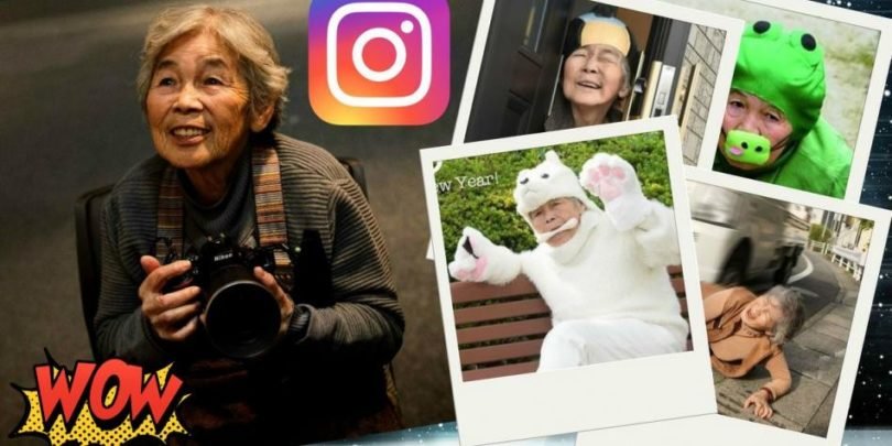 Kimiko Nishimoto instagram 810x405 - Senhora divertida de 90 anos tem mais de 200 mil seguidores no Instagram