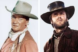 Foto divulgacao John Wayne e Clint Eastwood - Atores com o mesmo estereótipo. Você sabe o que é o Typecasting?